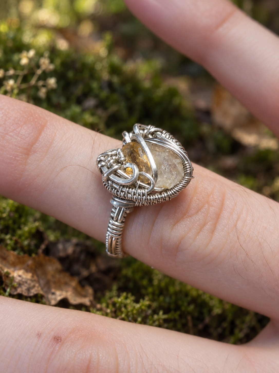 The Golden Signal — Herkimer Diamond Ring