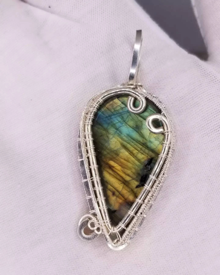 "Labradorite Shield" Pendant