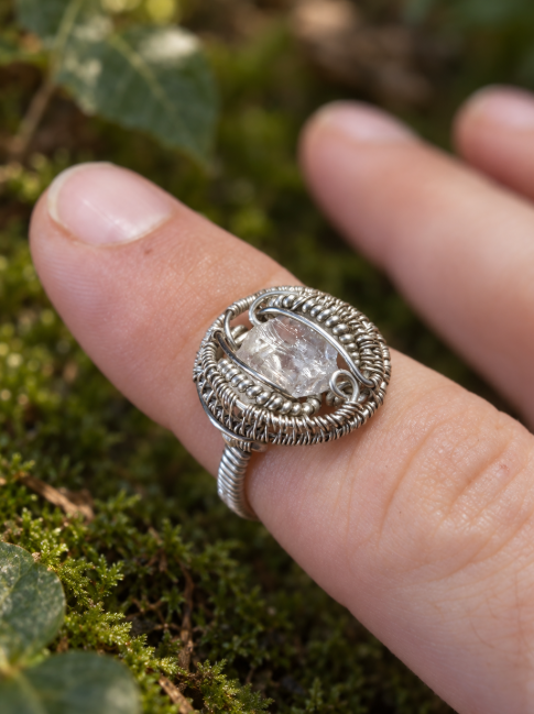 The Light Keeper — Herkimer Diamond Ring